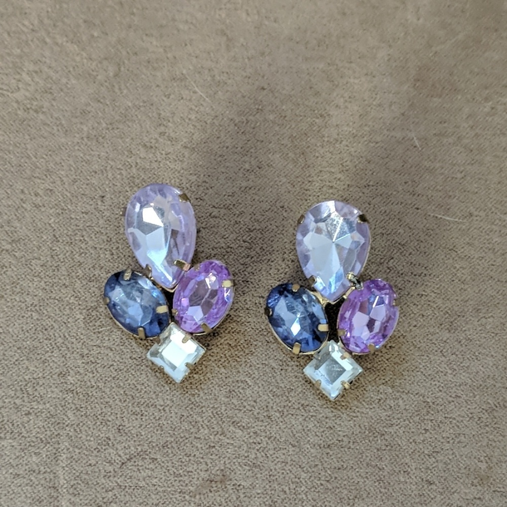 Purple gemstone earrings